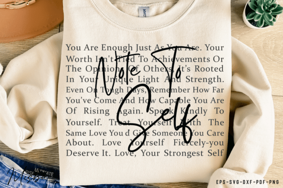 Download Note to Self Words SVG PNG, Mental Health - Mental health Collection