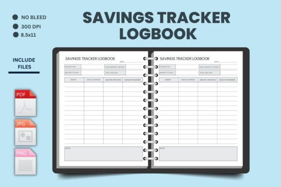 Download Savings Tracker Logbook - Tracker Collection