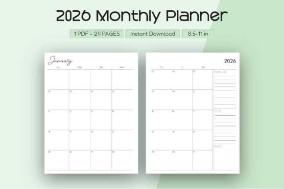Download 2026 Monthly Planner - Premium Resources