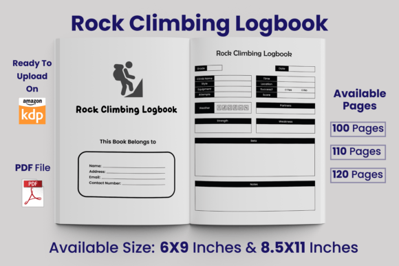 Download Rock Climbing Logbook KDP Interior - Premium Bundle