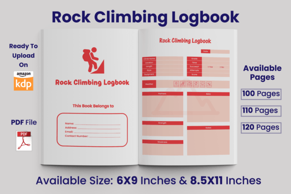Download Rock Climbing Logbook KDP Interior - Premium Bundle