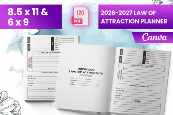 Download 2026-2027 Law of Attraction Planner KDP - Law of attraction planner Collection