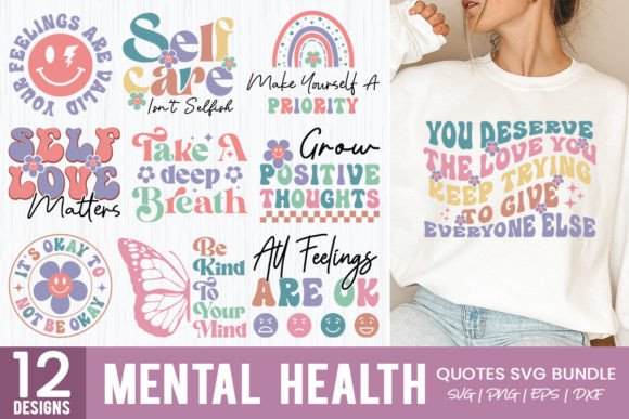Download Retro Mental Health SVG Bundle - Mental health Collection